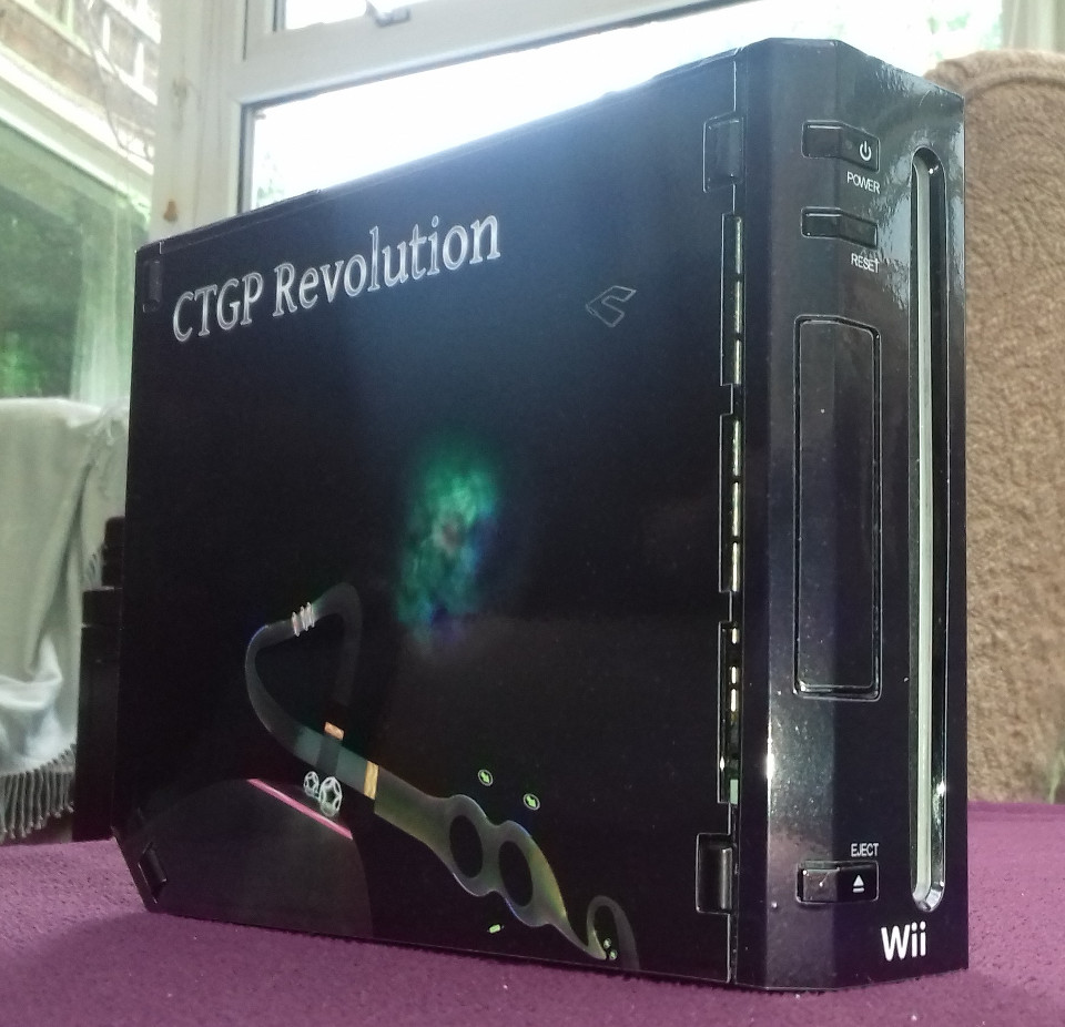 The prize is a custom decorated Nintendo Wii games console