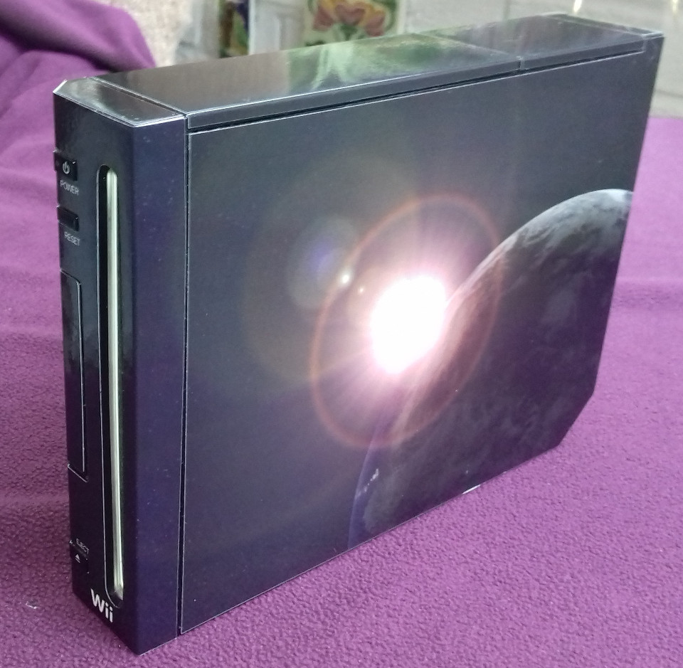 The prize is a custom decorated Nintendo Wii games console